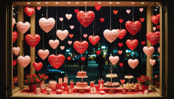 Décorations vitrine saint-valentin : séduisez vos clients avec style